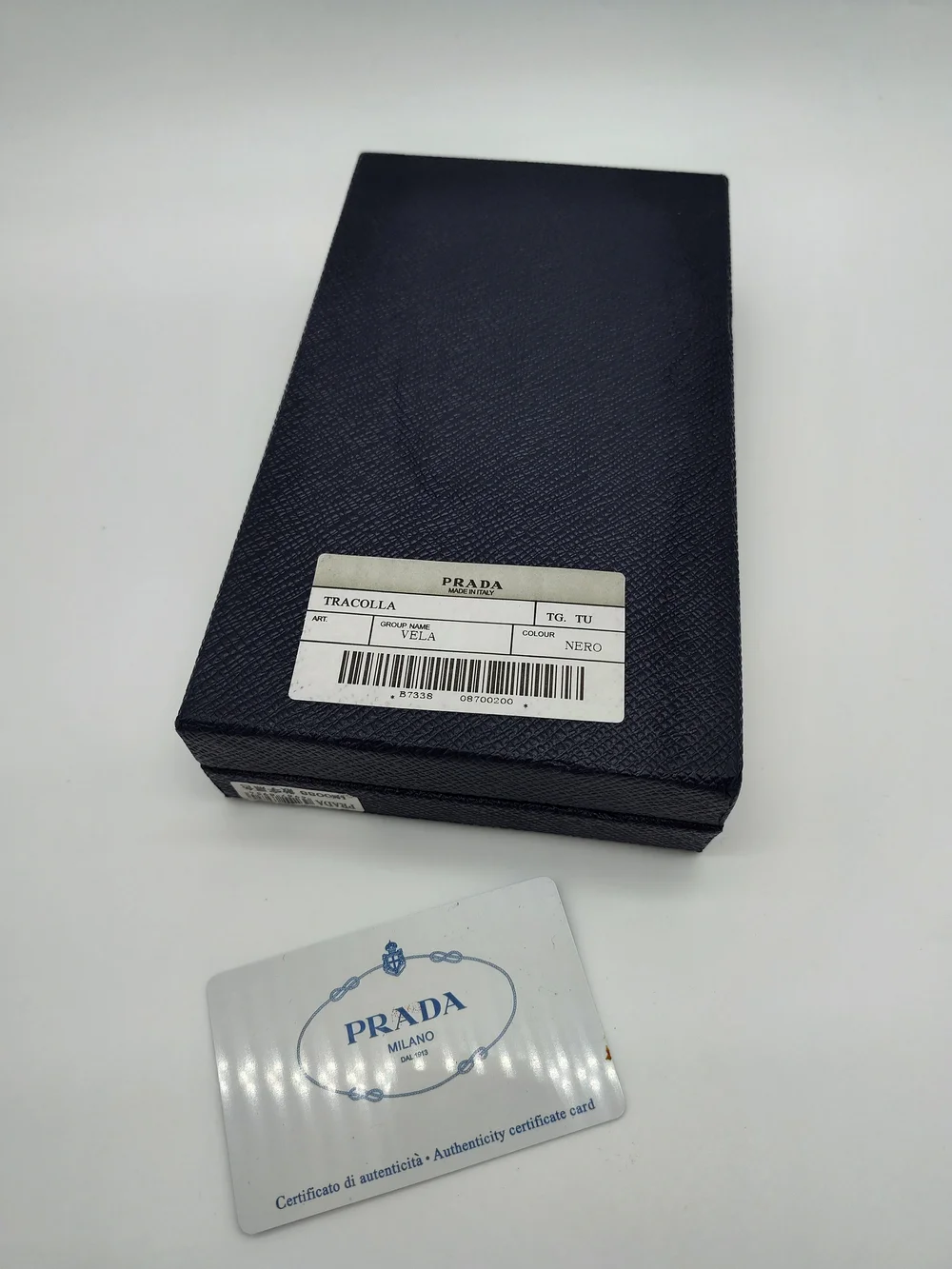 PRADA Large Navy Saffiano Gift Presentation Box Authentic Card 8.5